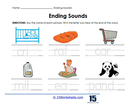 Ending Sounds Worksheets - 15 Worksheets.com