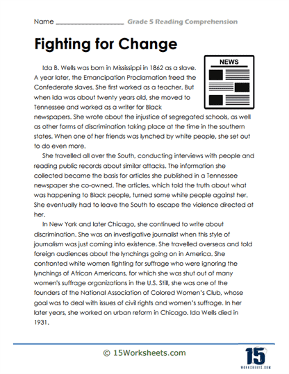 Fighting for Change Worksheet
