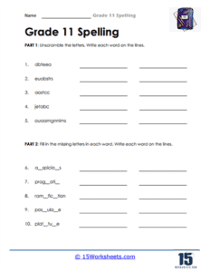 11TH OR 11ST SPELLING visual data 2
