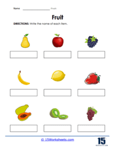 Fruit Worksheets - 15 Worksheets.com