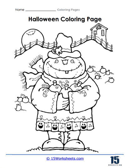 Halloween Coloring Worksheet