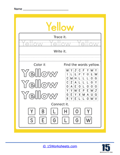 Yellow Review Worksheet