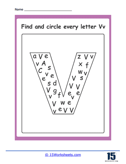 Vs Inside the V Worksheet