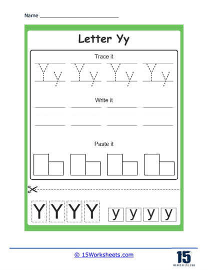 Trace and Paste Ys Worksheet