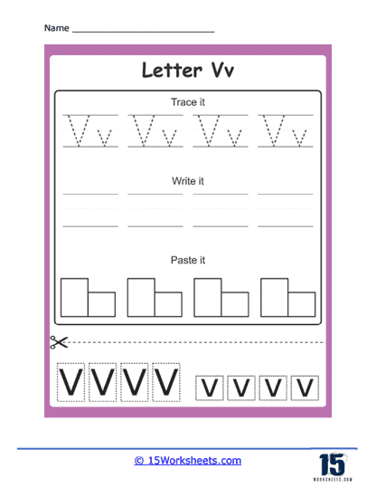 Trace and Paste Worksheet