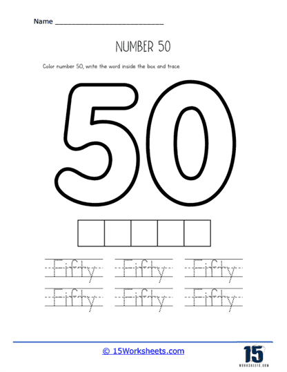 printable number 50