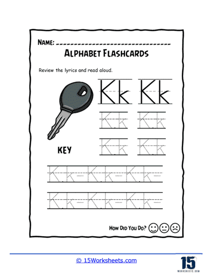 Letter K Flashcard