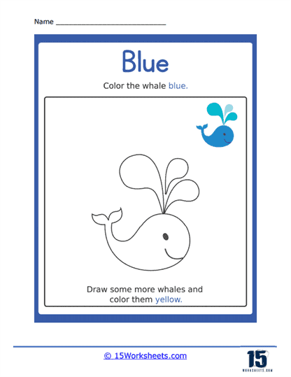Whale Coloring Worksheet