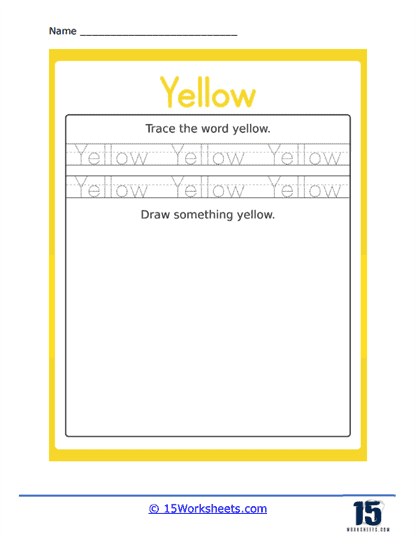 Something Yellow Worksheet