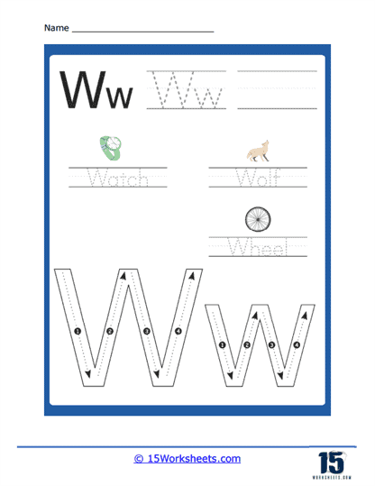 W Pencil Control Worksheet