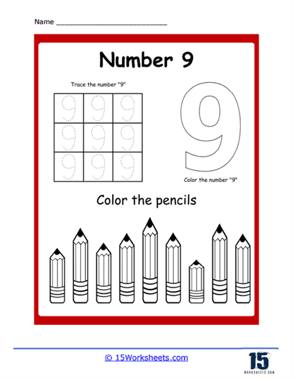 Color the Pencils Worksheet