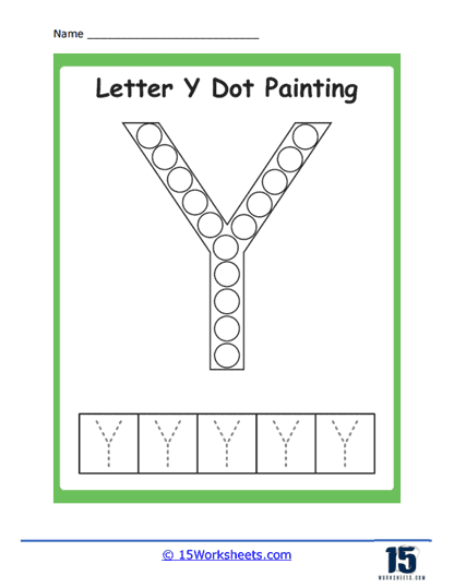 Y Dot Painting Worksheet