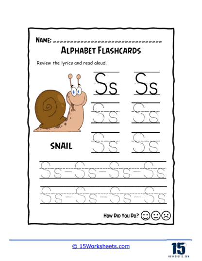 Letter S Flashcard