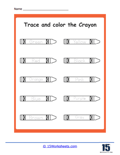 Crayons of Color Worksheet