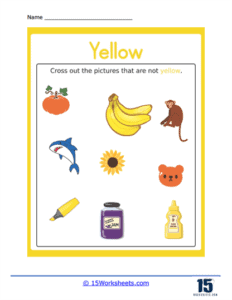 Spell Yellow Worksheet Yellow Worksheets | Learning Colors - 15 Worksheets.com