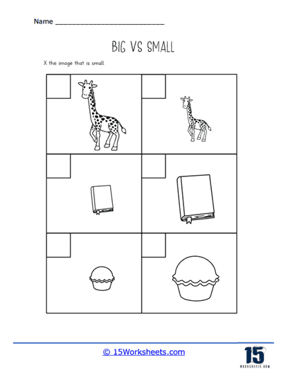 Big and Small Worksheets - Size Comparison Worksheets For