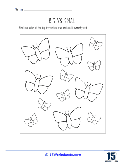 Kindergarten Worksheet 1 Big vs. Small Size comparison Which is