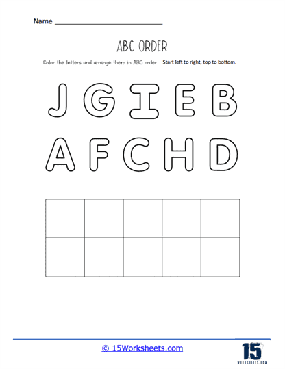 Alphabet Sequence Worksheets