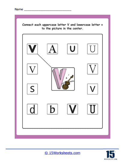 Connect the Vs Worksheet