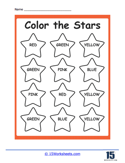 Color the Stars Worksheet