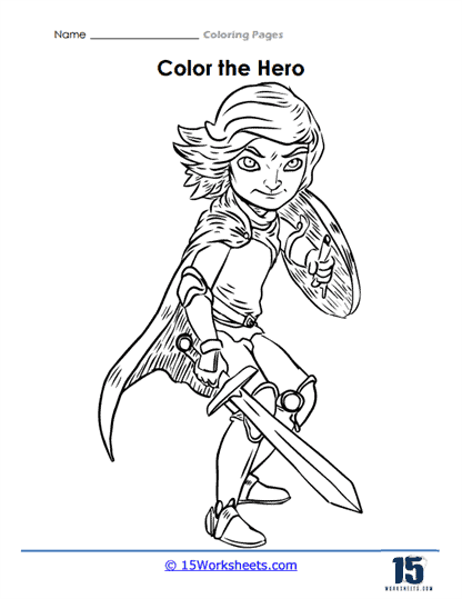Hero Coloring Page