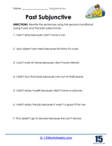 Subjunctives Worksheets - 15 Worksheets.com