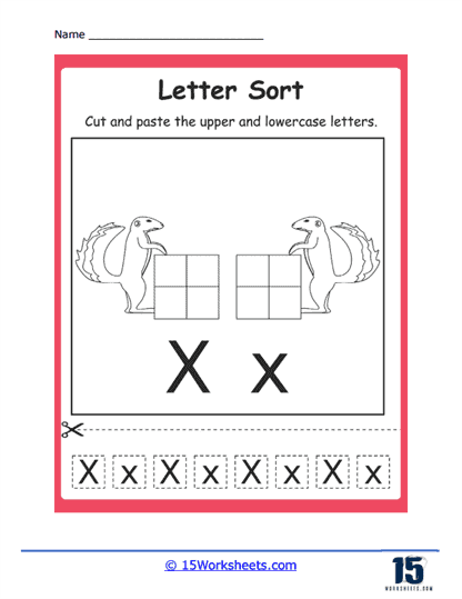 Cut and Paste X Worksheet