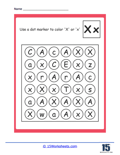 Xs Dot Markers Worksheet