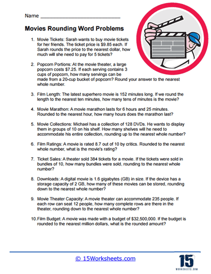 Rounding Word Problems Worksheets - 15 Worksheets.com