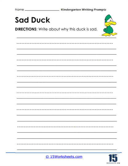 Sad Duck Worksheet