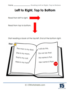 Left To Reading Left to Right Worksheets | Guided Reading Flow - 15 Worksheets.com