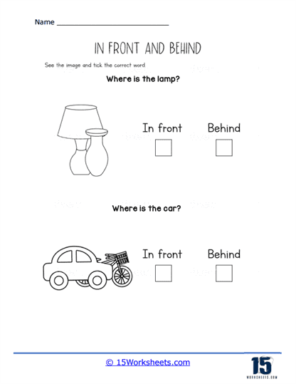 Lamps and Cars Worksheet