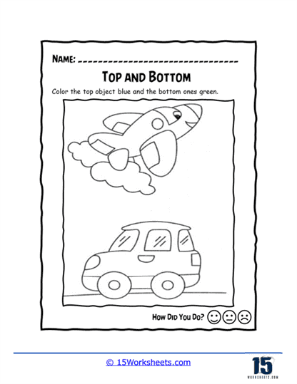 Cars and Planes Worksheet