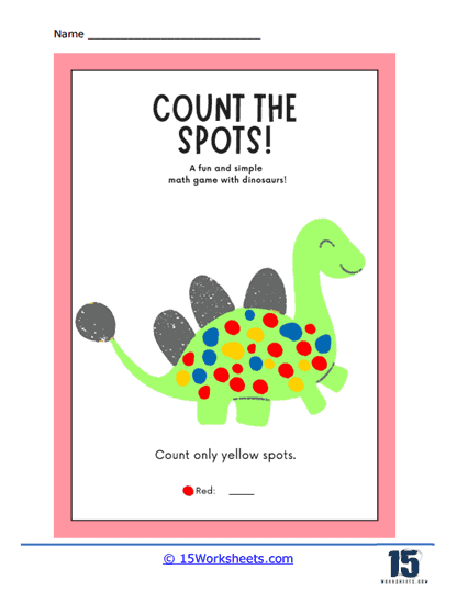 Dino Dot Counting Adventure Worksheet