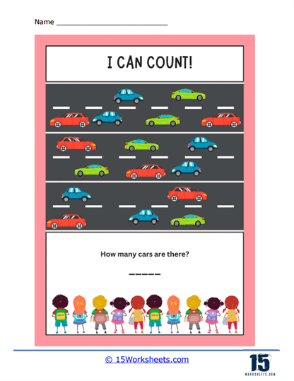 Car Counting Challenge Worksheet