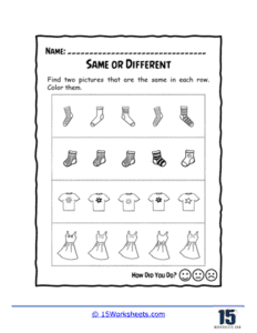 Same vs. Different Worksheets - 15 Worksheets.com