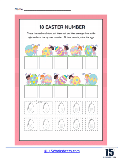 Easter Numbers Worksheet