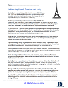 Bastille Day Worksheets - 15 Worksheets.com