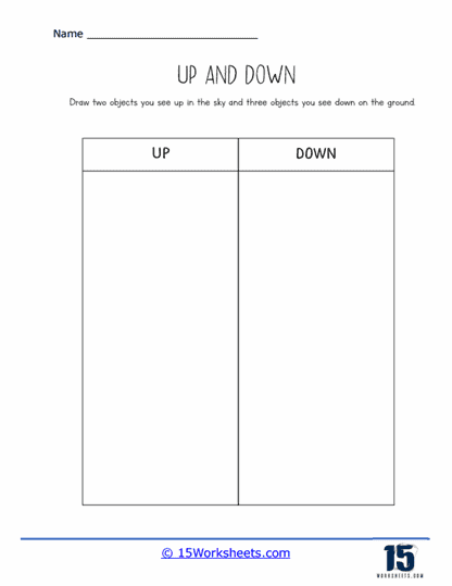 Sorting Up From Down Worksheet
