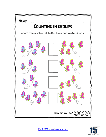 Compare the Butterflies Worksheet