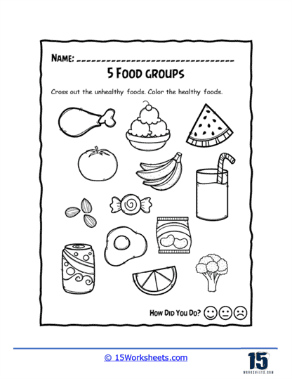Food Groups Worksheets - 15 Worksheets.com