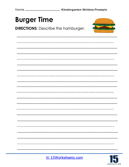 Burger Time Worksheet