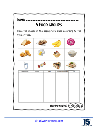 Types of Food Worksheet