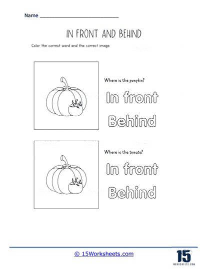 Pumpkin Positions Worksheet