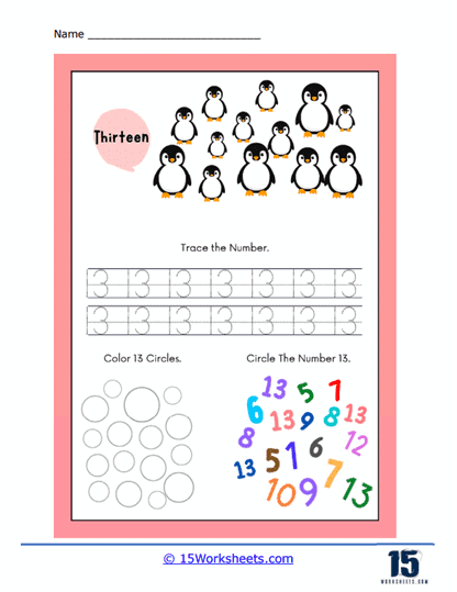 Penguin Party Worksheet