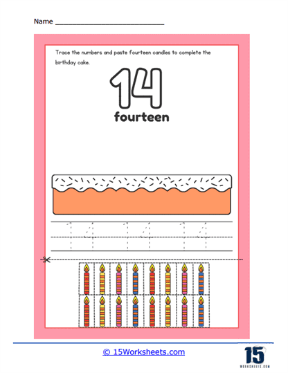 Candle Counting Cake Capers Worksheet