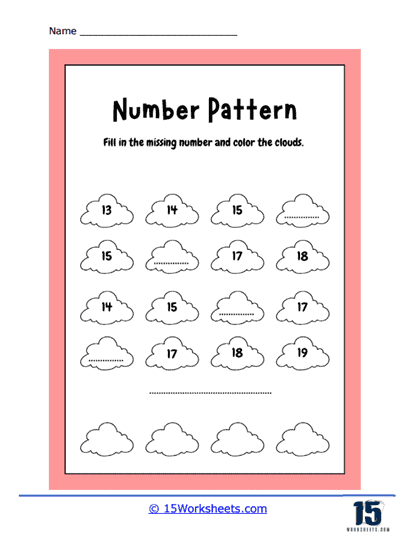 Cloudy with a Chance of Numbers Worksheet
