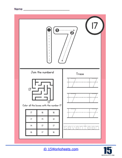 Number 17 Discovery Worksheet