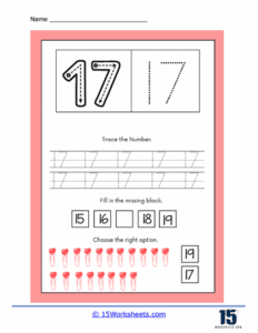 Number 17 Worksheets - 15 Worksheets.com