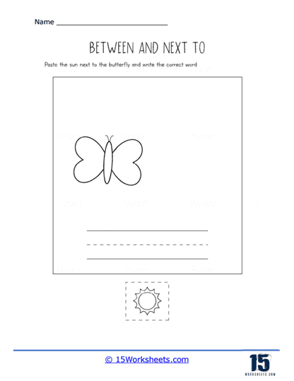 Sunny Butterfly Worksheet